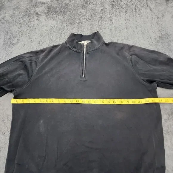 PETER MILLAR Men's 1/4 Zip Pullover Black Sweater Size L - Picture 9 of 14